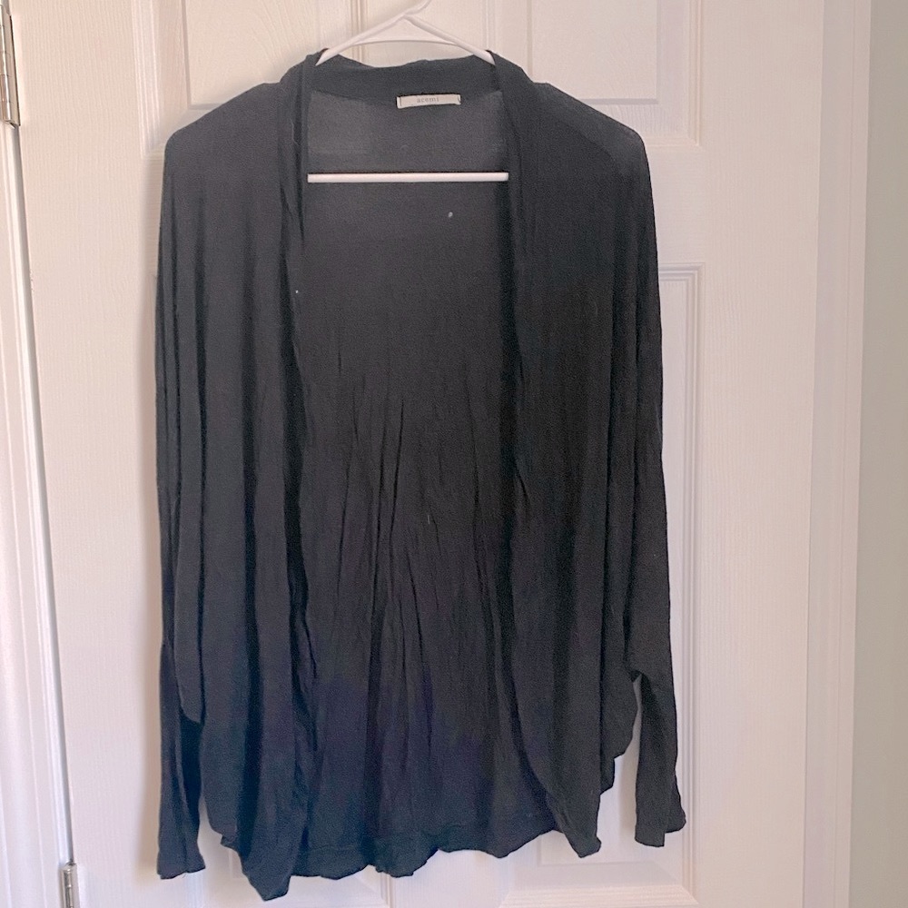 Black dolman sleeve open front cardigan - relisted